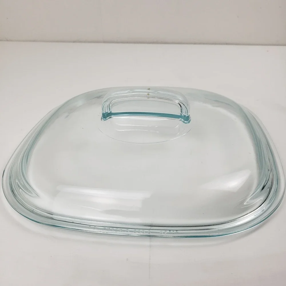 Pyrex 680C Clear Glass Replacement Lid for 2 Quart Square Casserole Dish 9.5in
